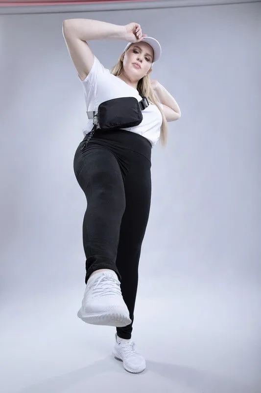 Plus Everyday Cotton Leggings with Pockets – Stretchy, Full-Length Fit