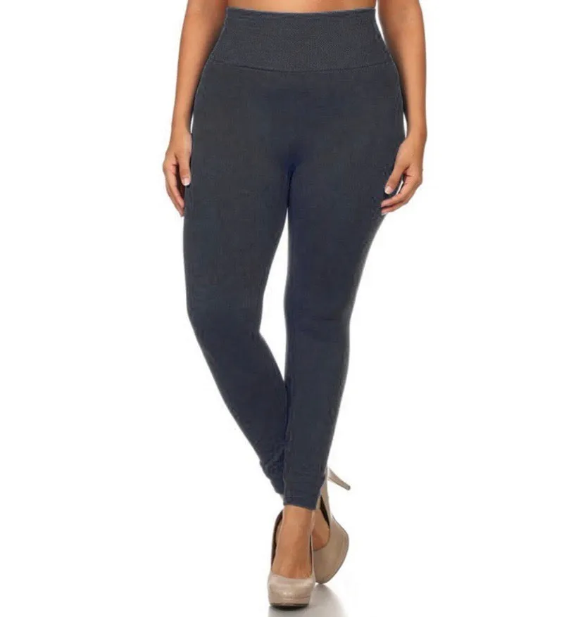 Plus Size Highwaisted fleece leggings