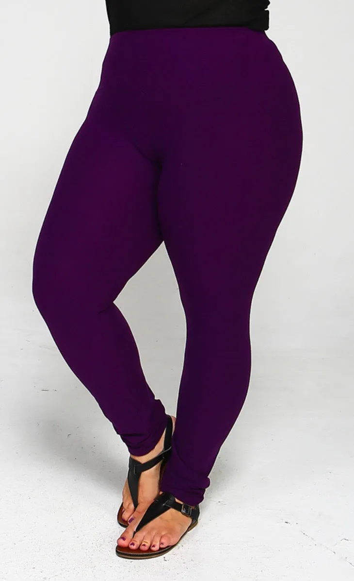 Plus Size Highwaisted fleece leggings