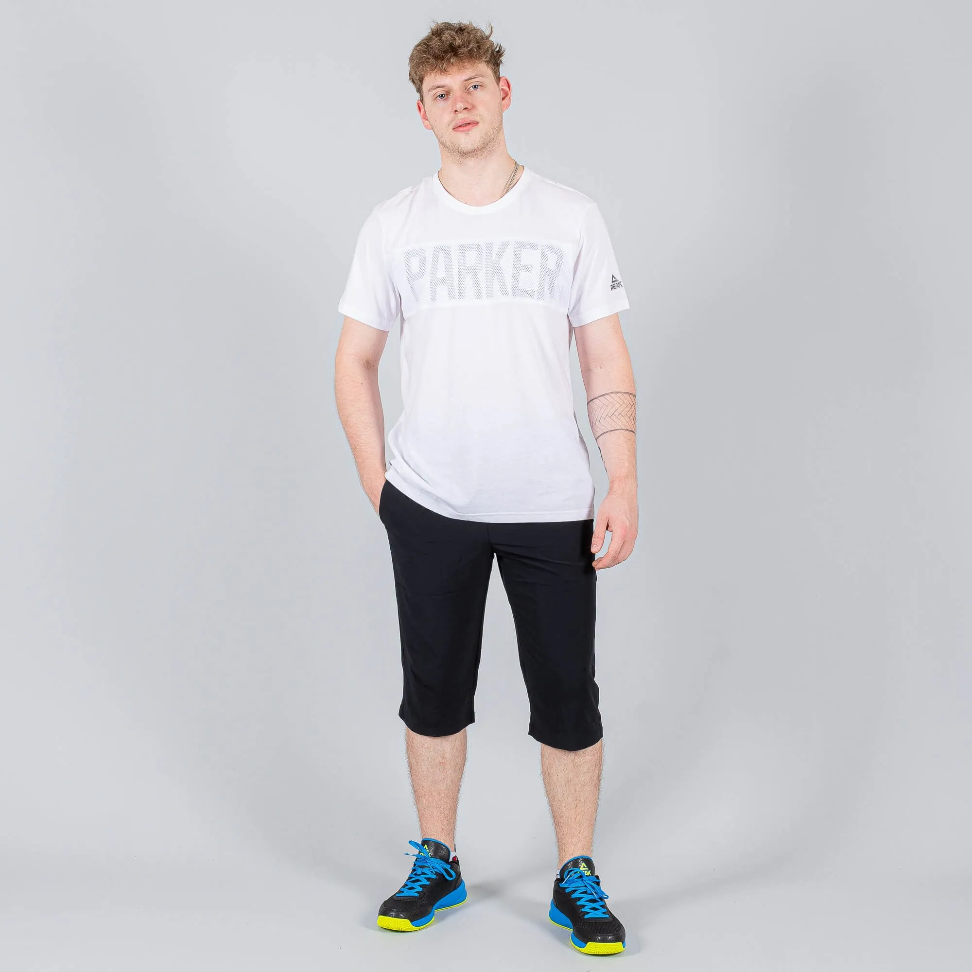 Pánske trojštvrťové bavlnené nohavice Peak Dwight Howard Series Woven 3/4 Pants čierne