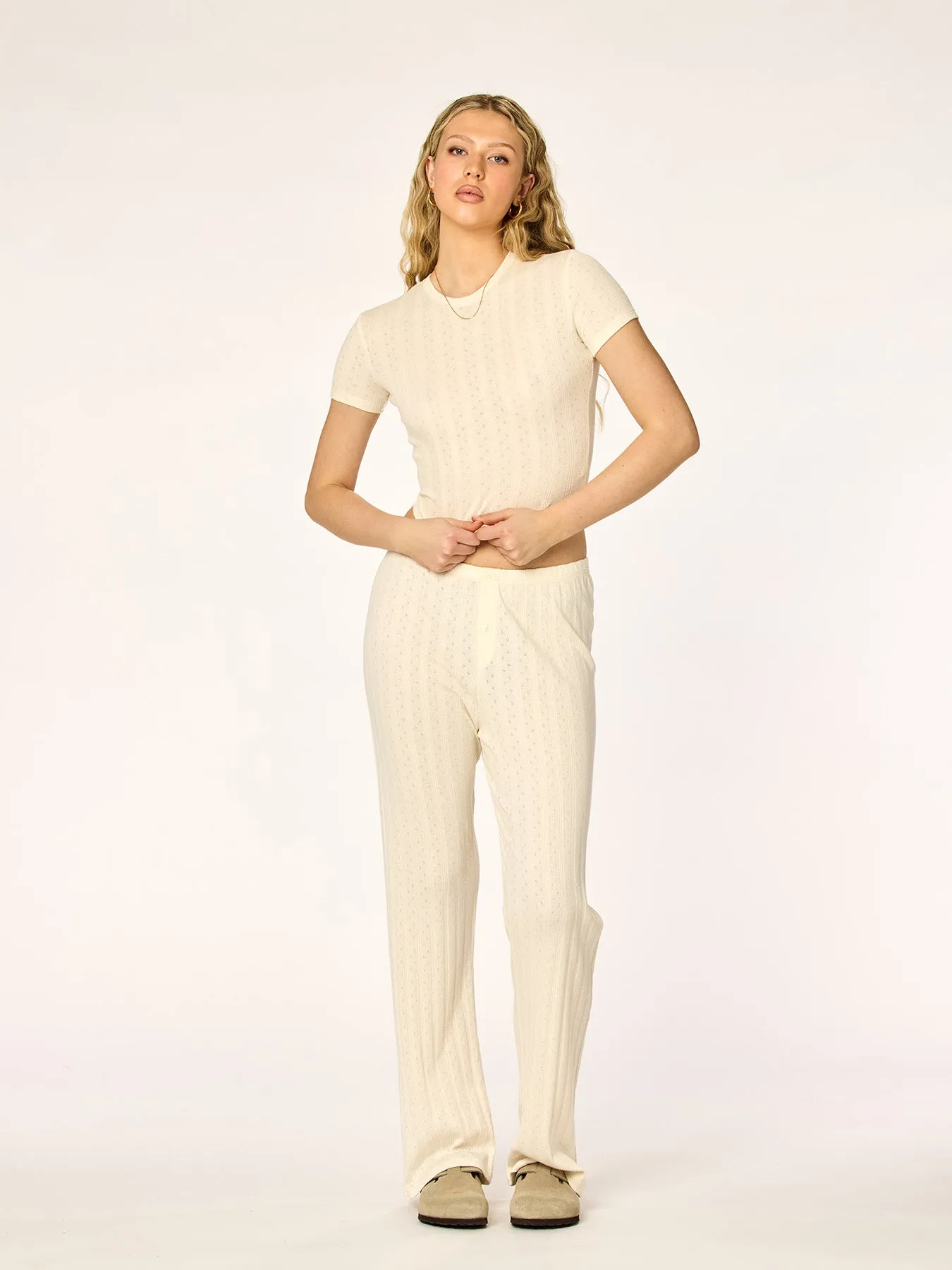 POINTELLE - Lounge Pants • Milk