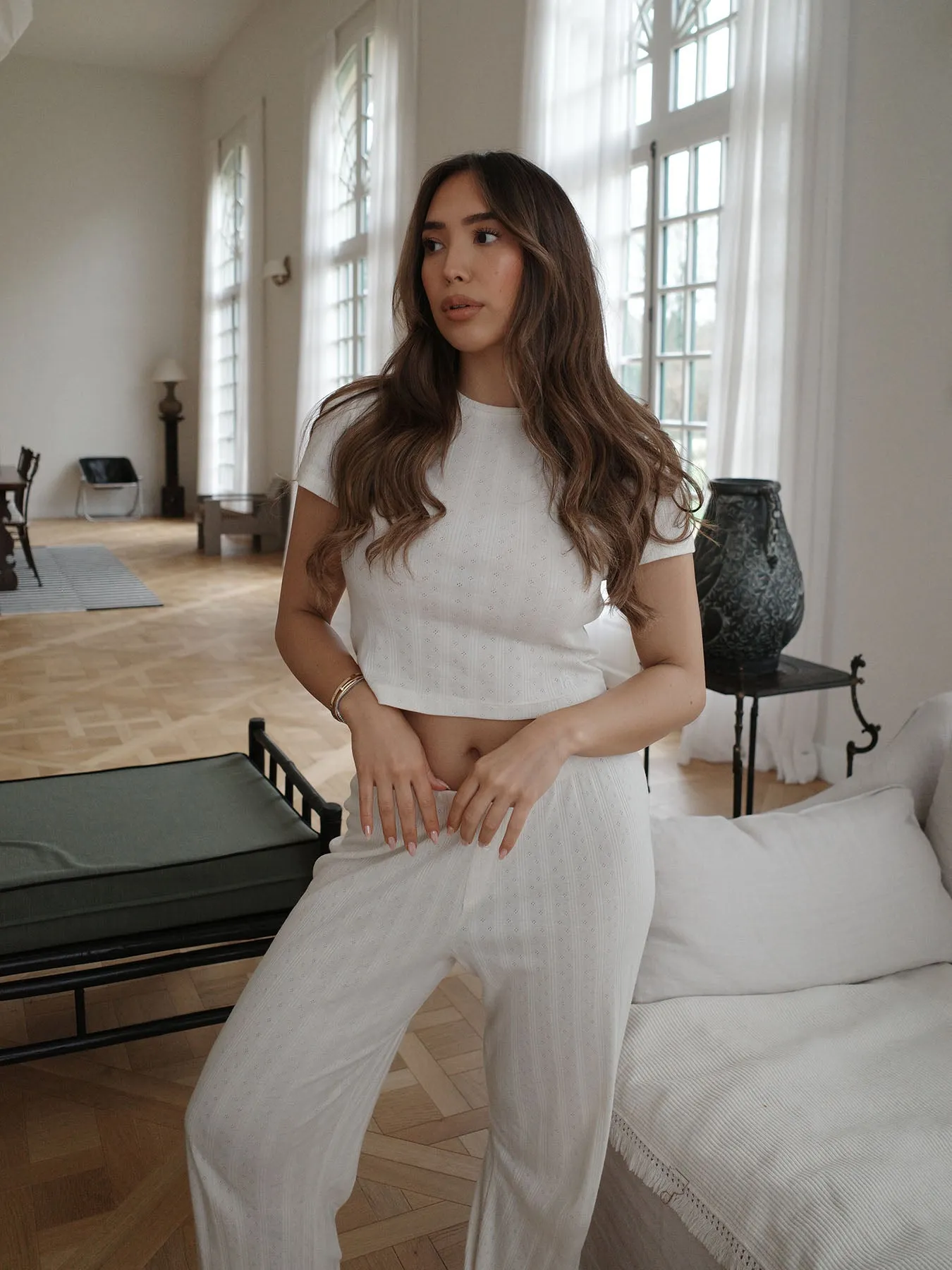 POINTELLE - Lounge Pants • Milk