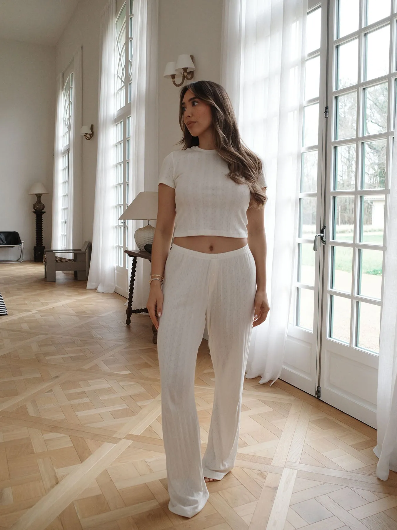 POINTELLE - Lounge Pants • Milk