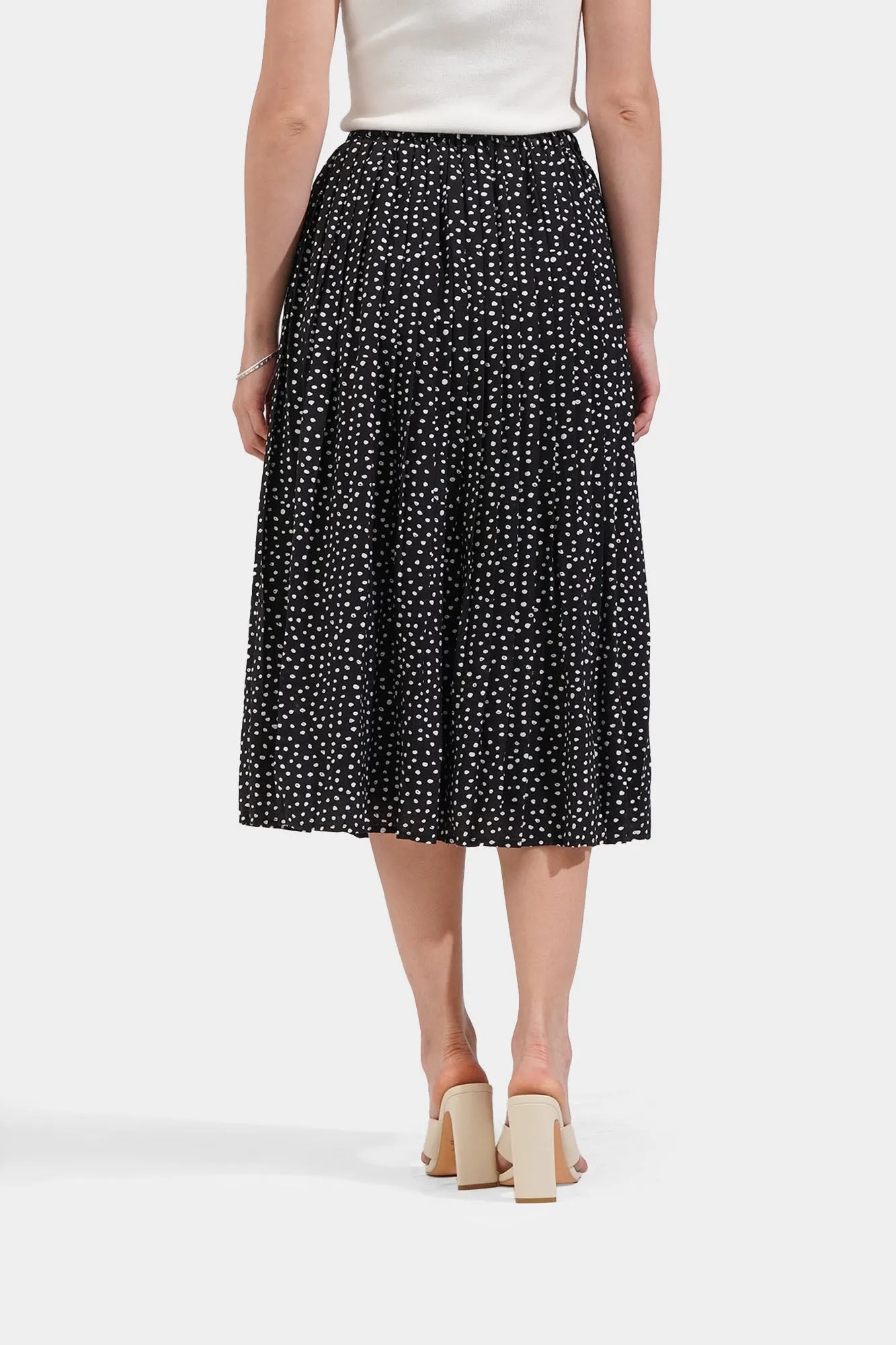 Polka Midi Skirt