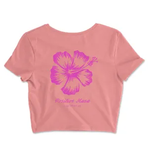 POSITIVE MUSA- Pink Flower Crop Top