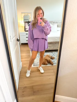 Purple Pearl Skort Set