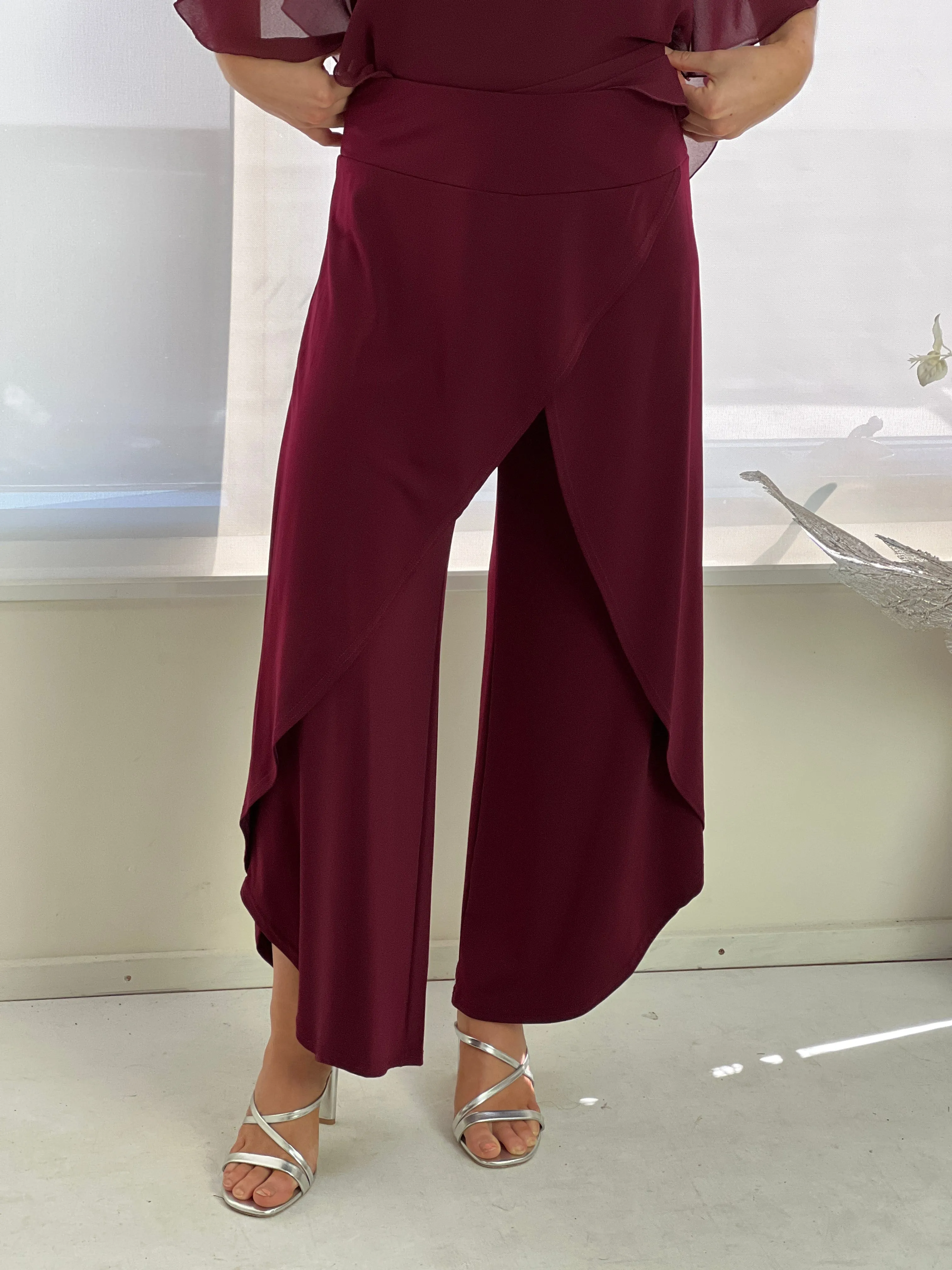 Pyrmont Burgundy Layered Pants