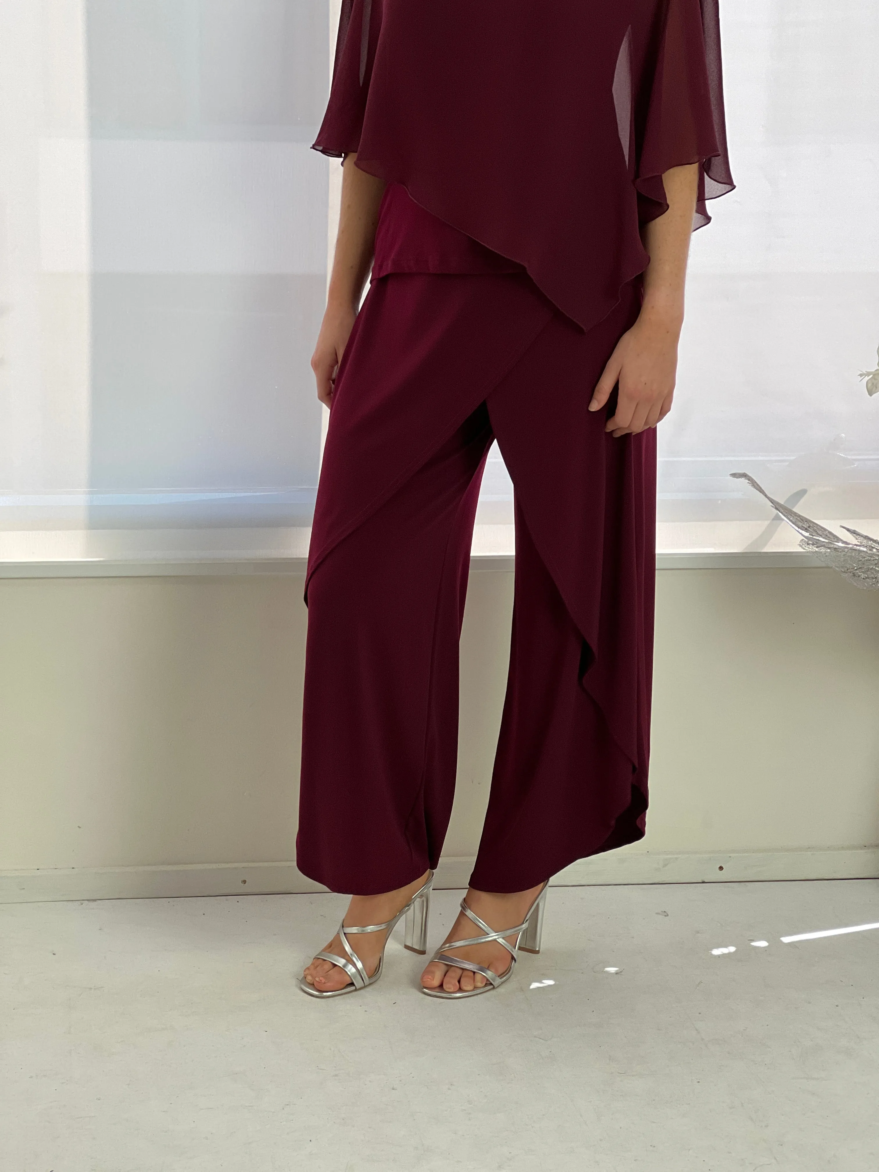 Pyrmont Burgundy Layered Pants