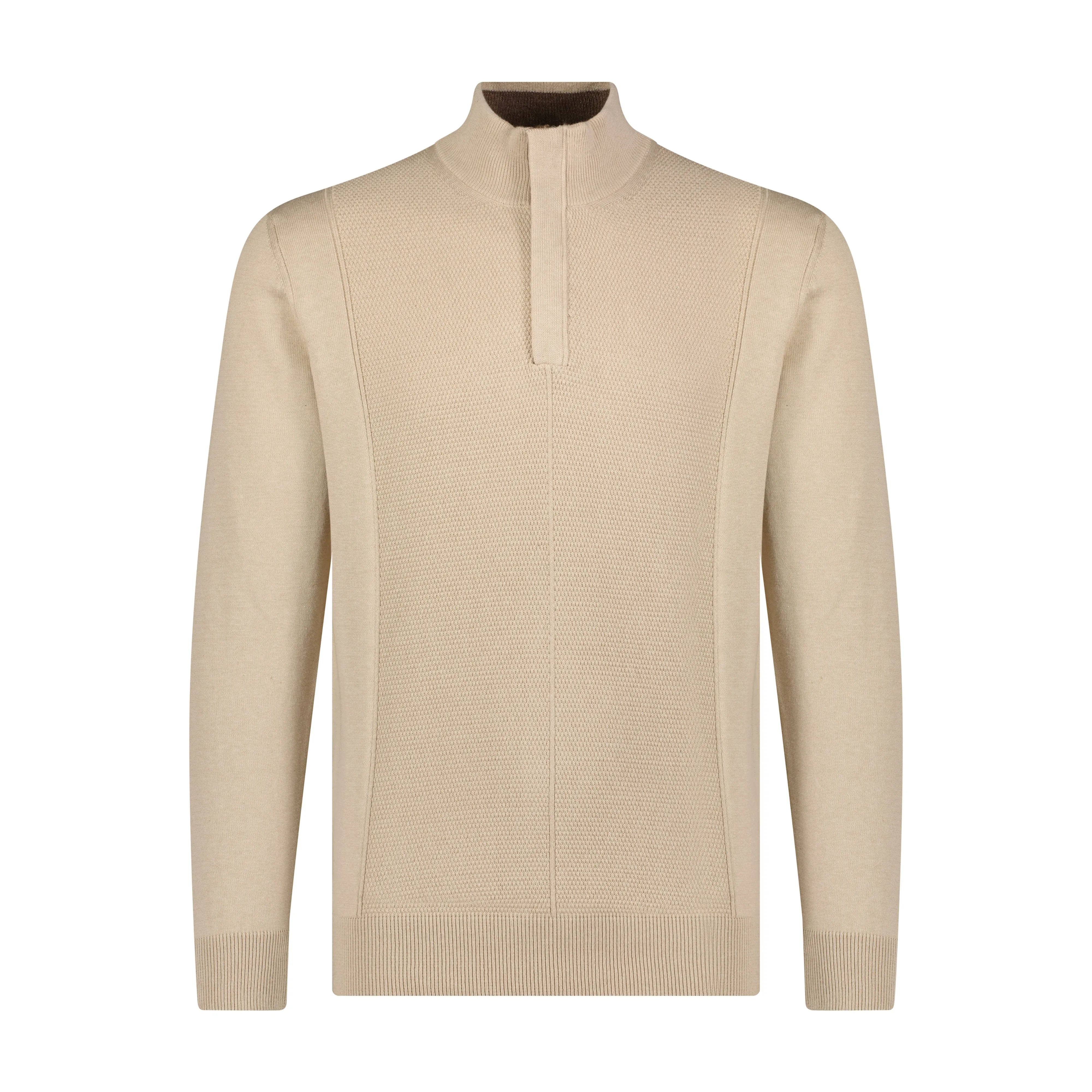 Quarter Zip Multi Panel Sweater