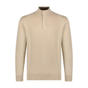 Quarter Zip Multi Panel Sweater