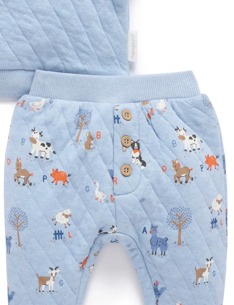 Quilted Track Set - Farm Alphabet Print
