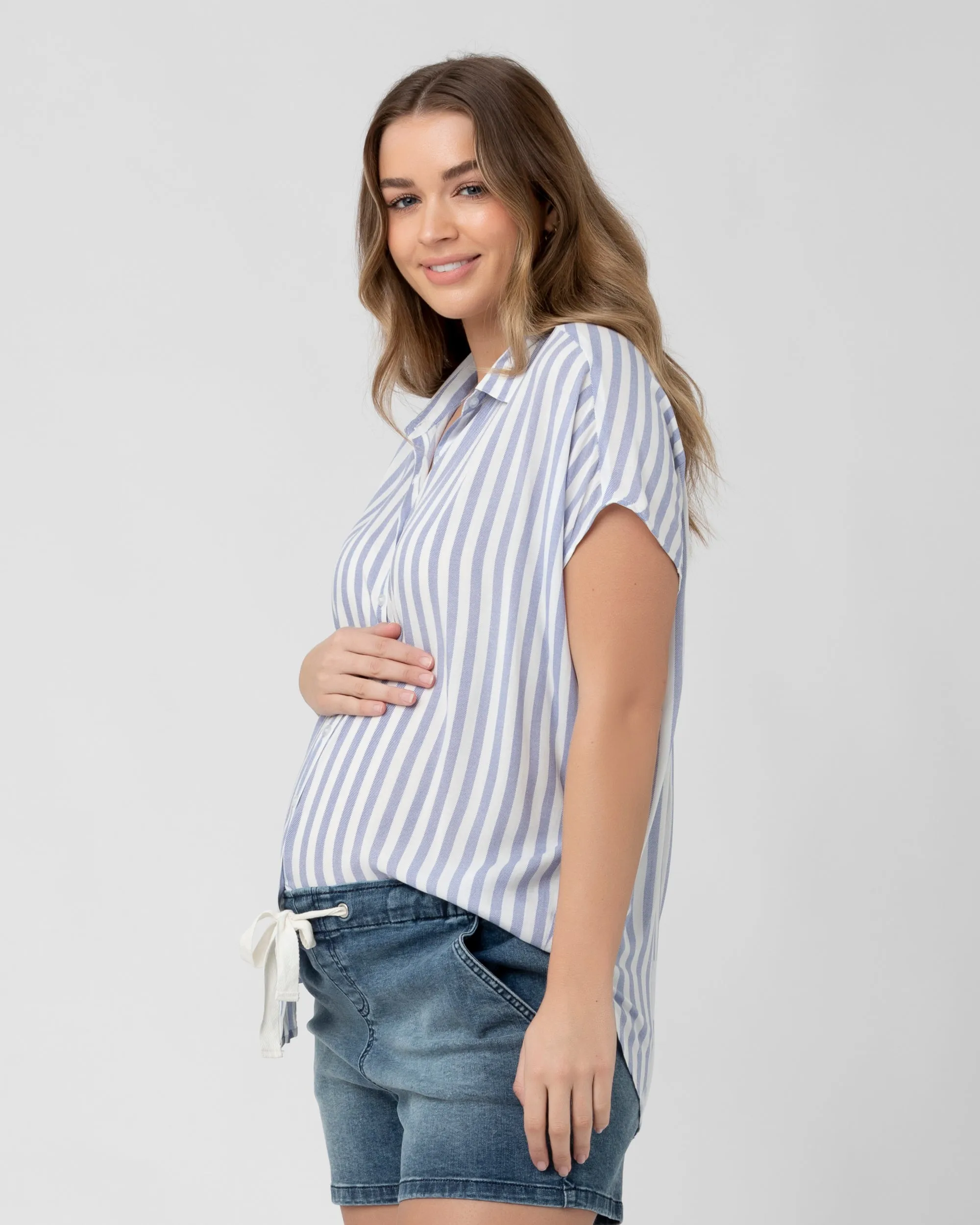 Quinn Relaxed Shirt Blue / White