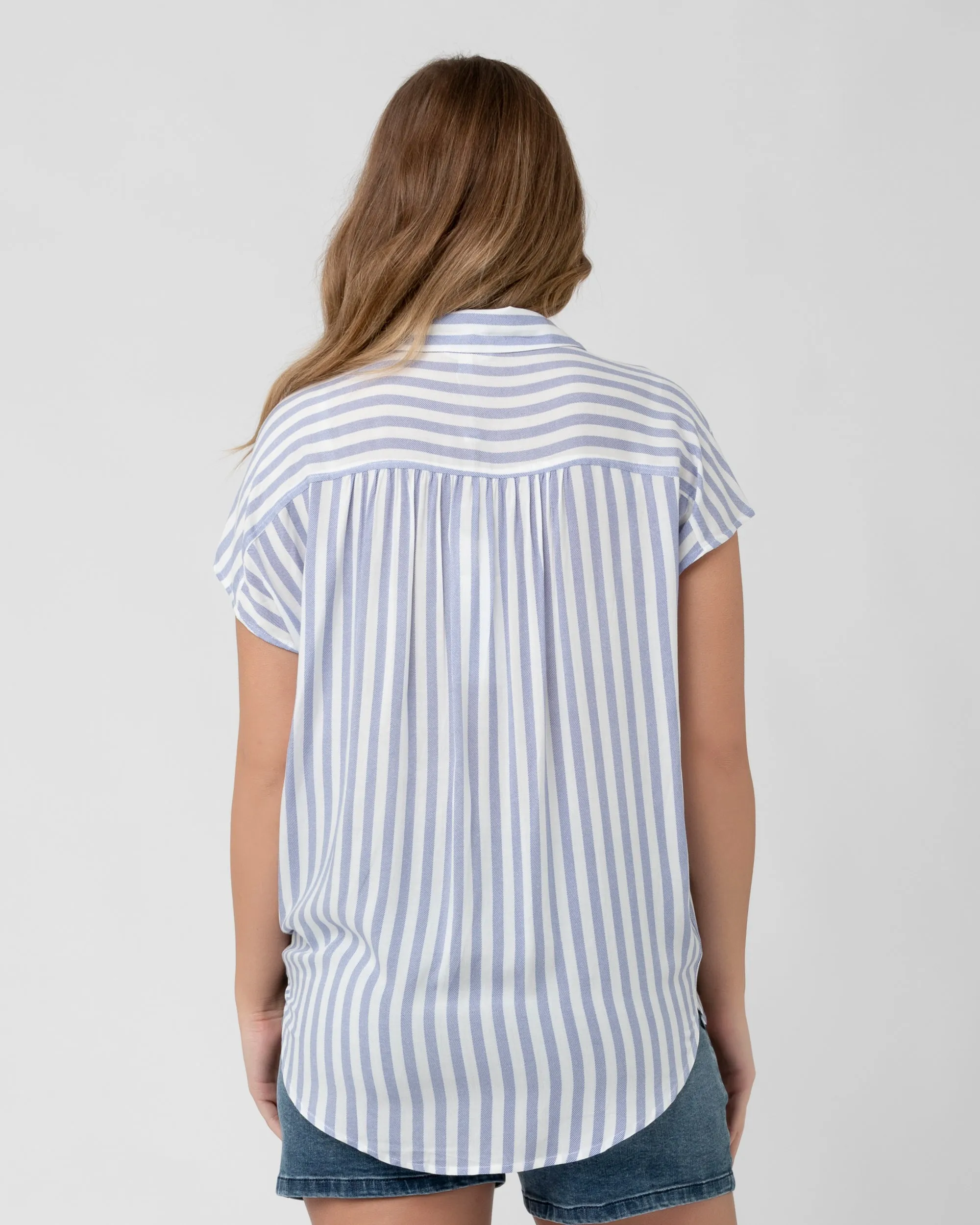 Quinn Relaxed Shirt Blue / White