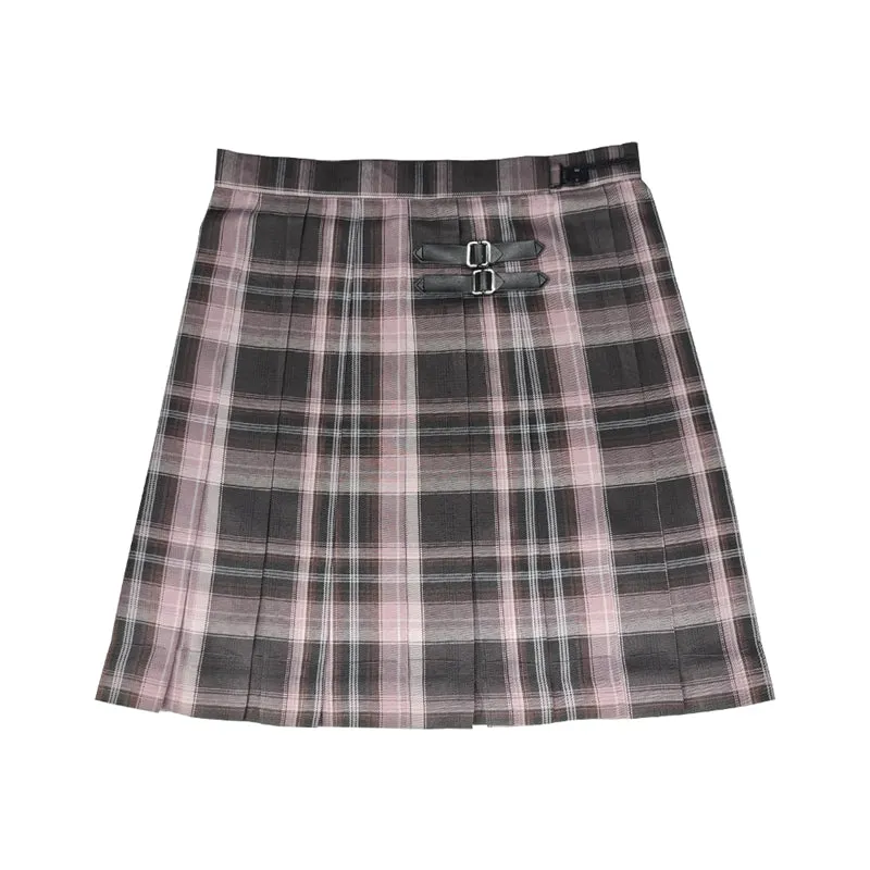 "JK DARK PURPLE PLAID" SKIRT N082707