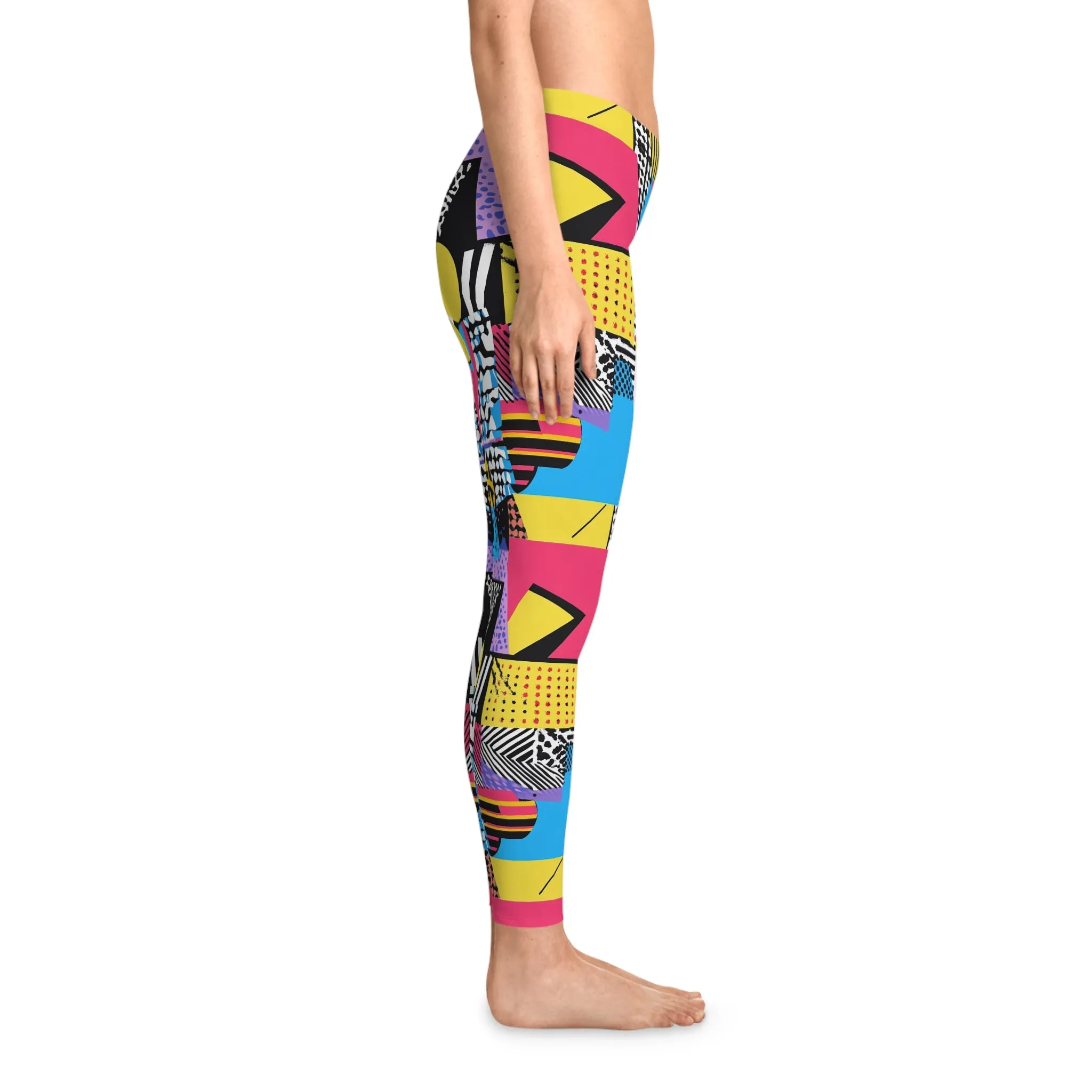 Retro Pop Vibe Stretchy Leggings for Active Lifestyle & Everyday Comfort