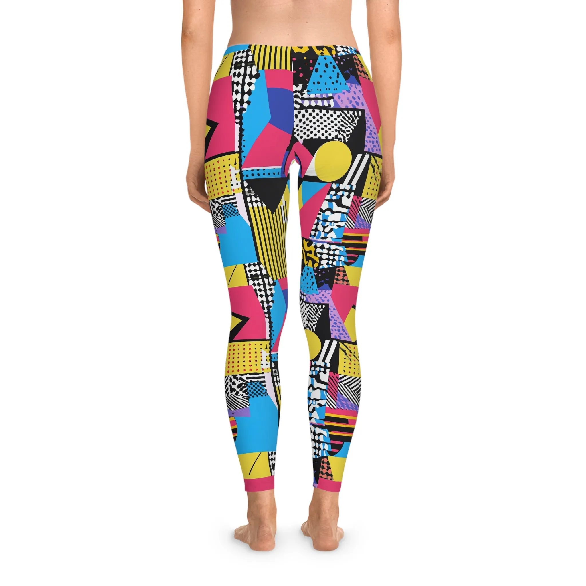 Retro Pop Vibe Stretchy Leggings for Active Lifestyle & Everyday Comfort