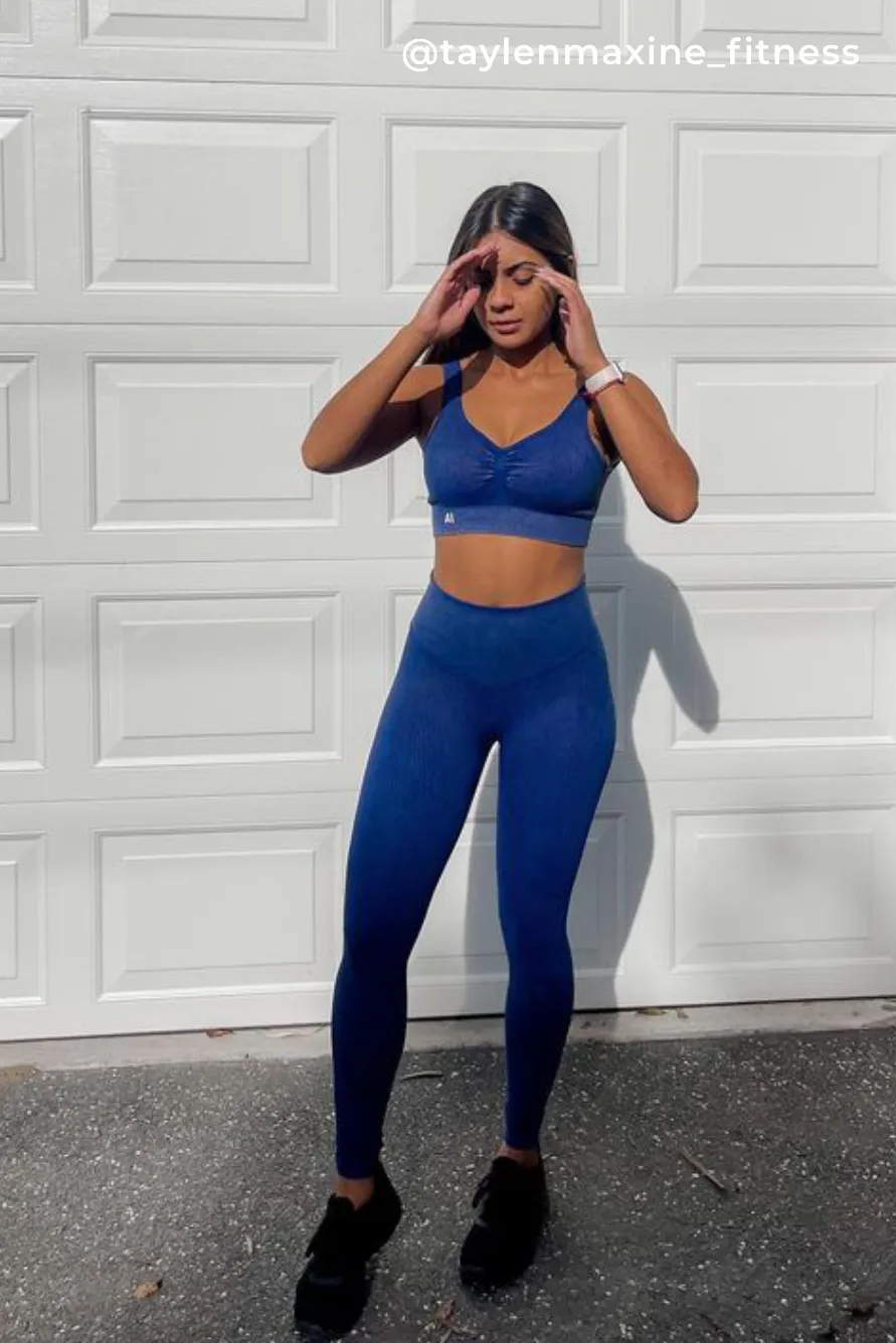Ruby Rib Scrunchbum Leggings Navy