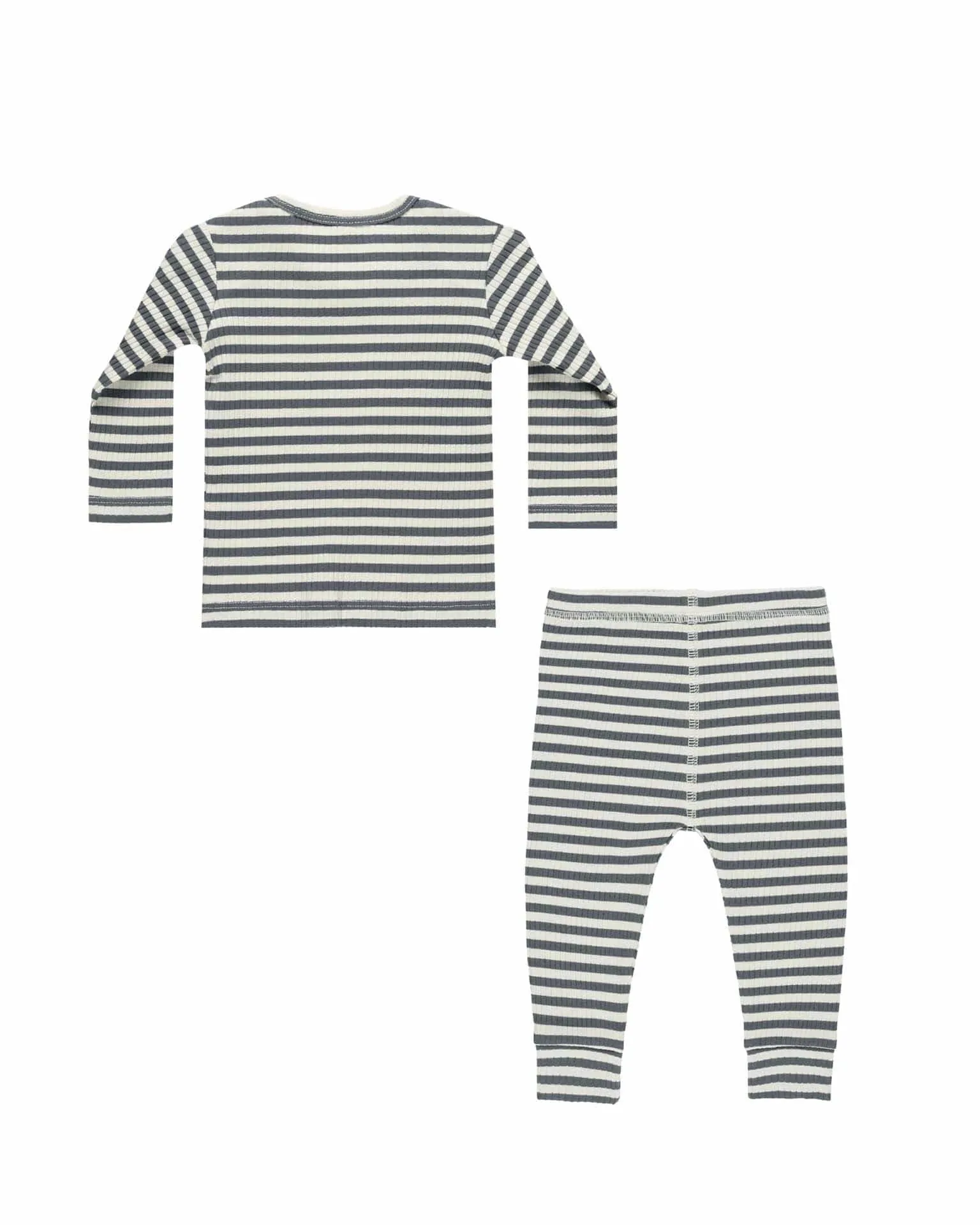 SALE - QUINCY MAE RIBBED TEE   LEGGING SET || INDIGO STRIPE