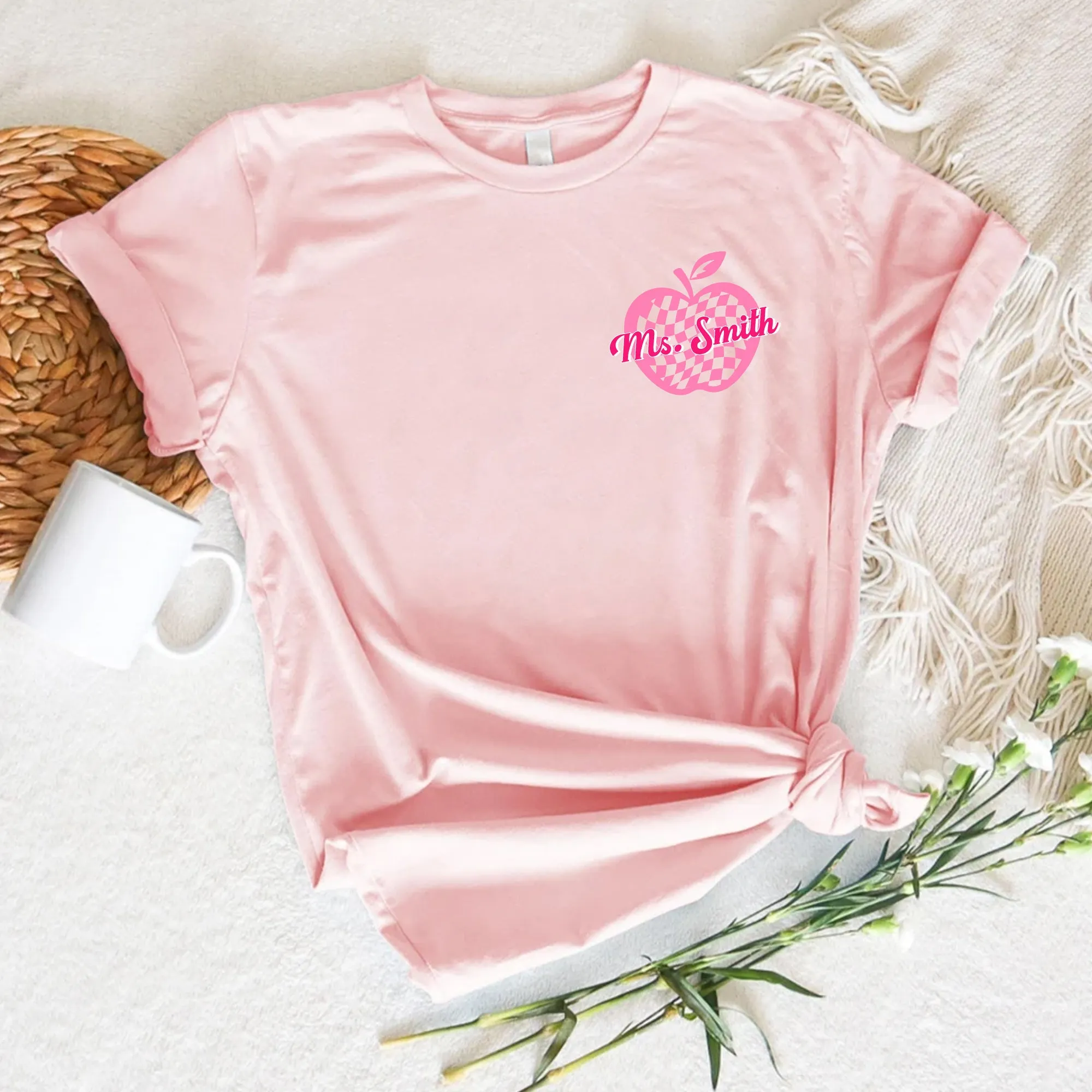 Sandjest Teacher Shirt, My Job It's Just Teach Shirt, My Job Is Teach Shirt, Retro Pink Teacher Shirt, Funny Teacher Shirt, Teacher Appreciation Gift