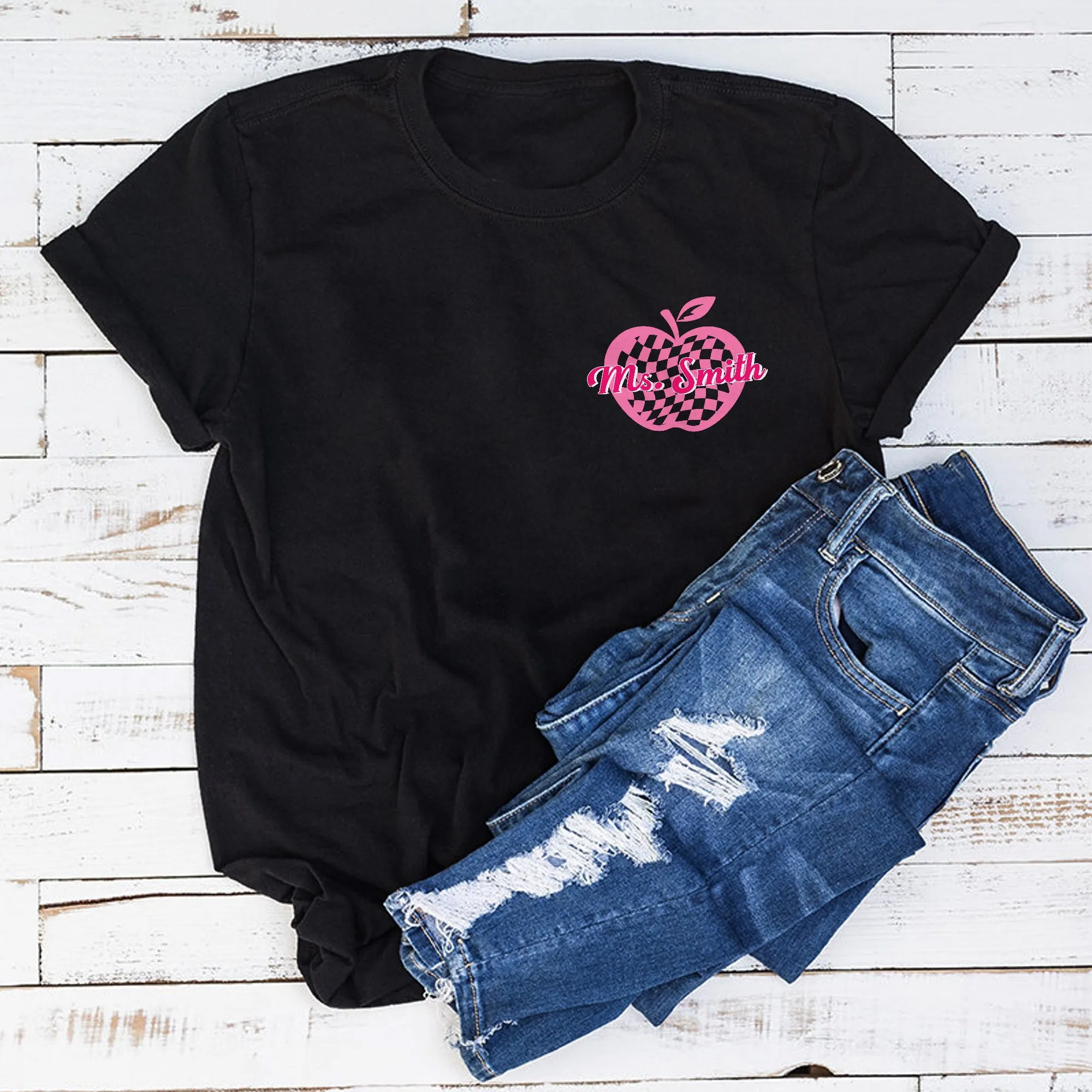 Sandjest Teacher Shirt, My Job It's Just Teach Shirt, My Job Is Teach Shirt, Retro Pink Teacher Shirt, Funny Teacher Shirt, Teacher Appreciation Gift