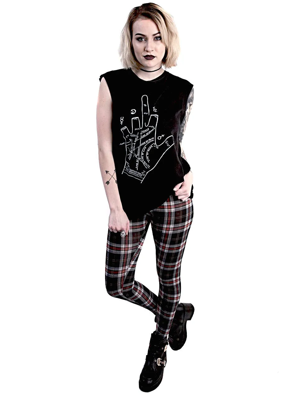 See You Monday Black Plaid Leggings