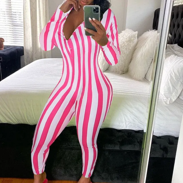 Sexy printing Home Onesies Jumpsuit Sleepwear pajamas