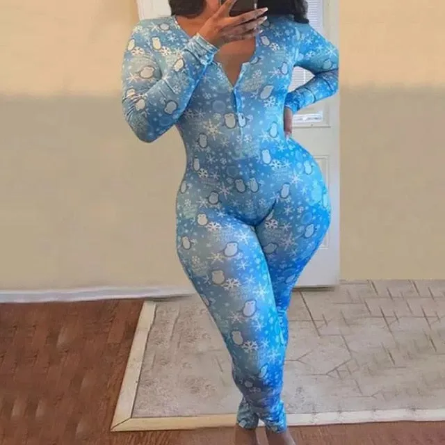Sexy printing Home Onesies Jumpsuit Sleepwear pajamas