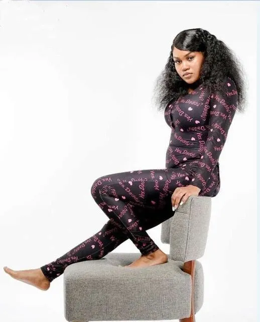 Sexy printing Home Onesies Jumpsuit Sleepwear pajamas