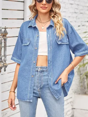Short Sleeve Denim Shirt