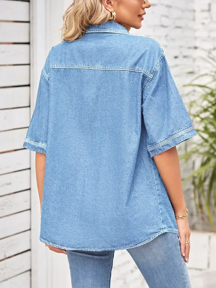 Short Sleeve Denim Shirt