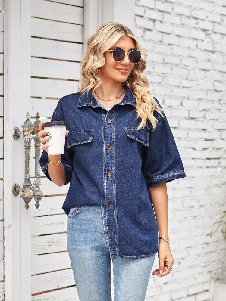Short Sleeve Denim Shirt