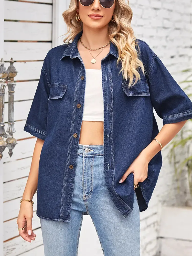 Short Sleeve Denim Shirt