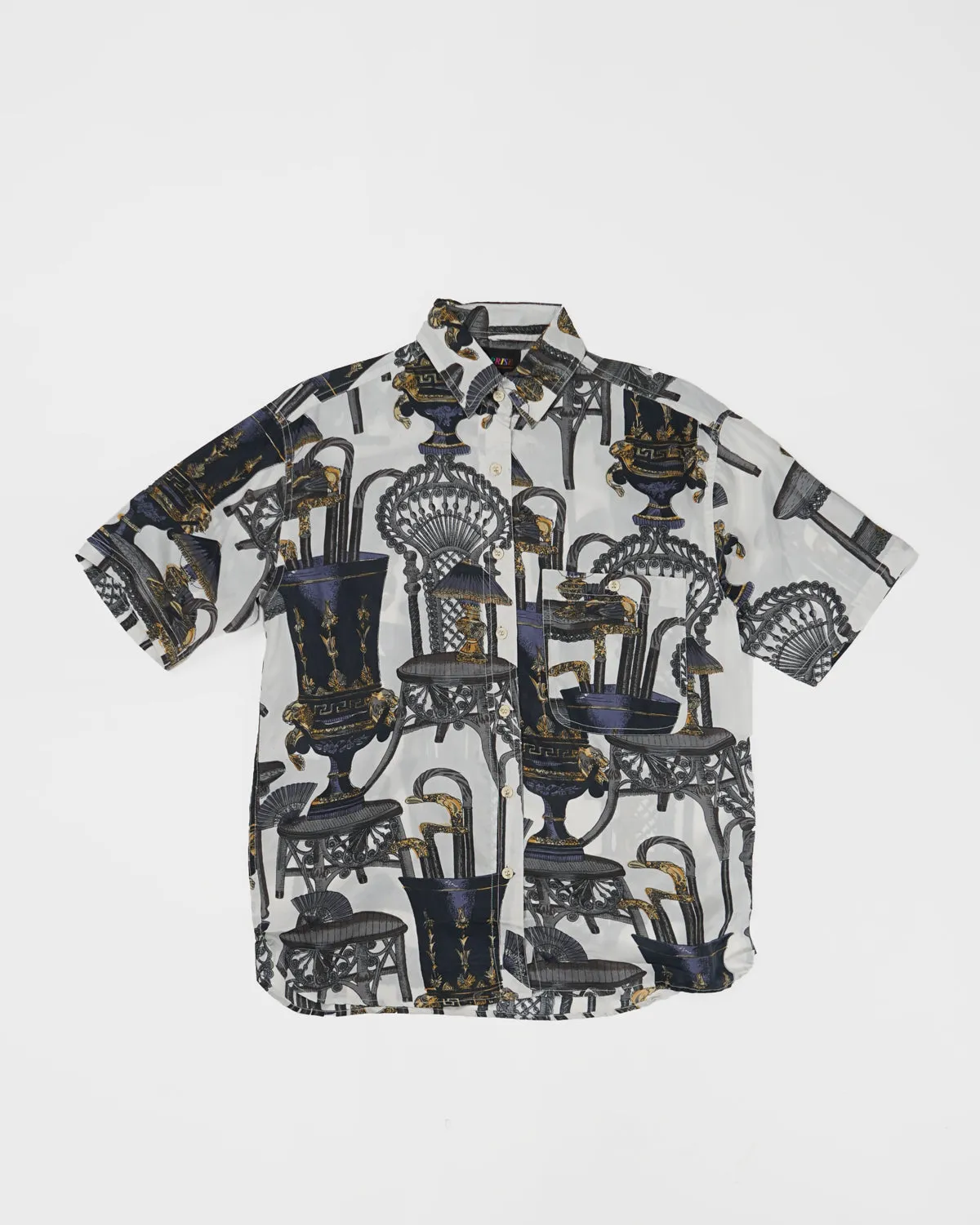 Silk Shirts Short Sleeve Patterned / H