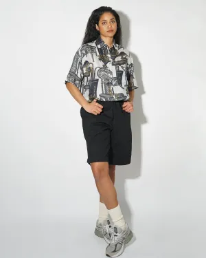 Silk Shirts Short Sleeve Patterned / H
