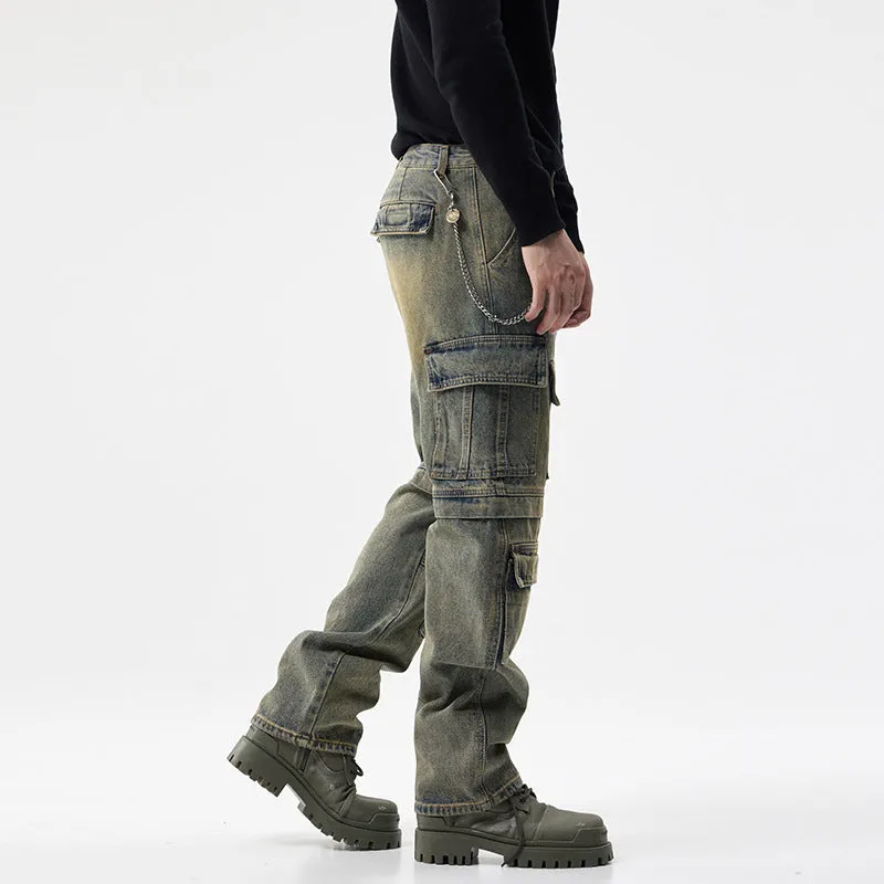 Simple And Stylish Personality Men's Cargo Jeans