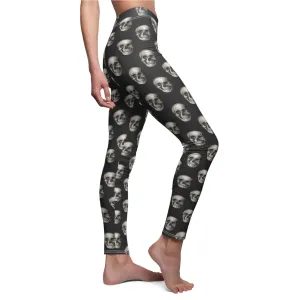 Skull Womens Halloween Leggings Goth Yoga Pants Stretch Pants - Saiko Studio