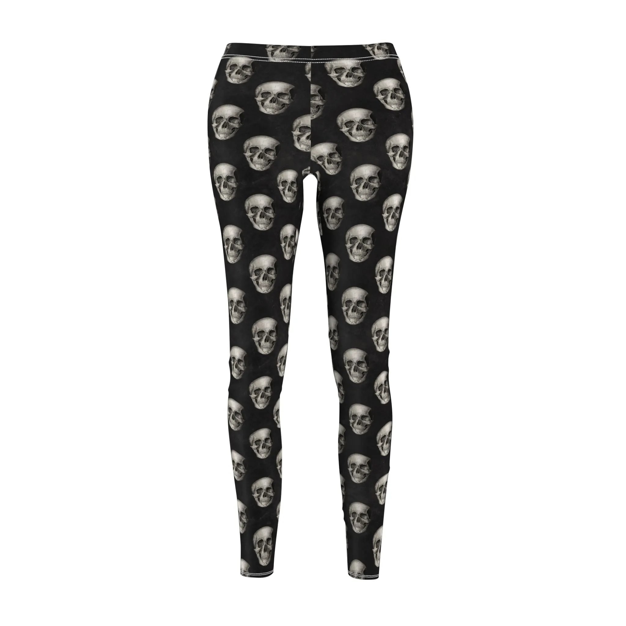 Skull Womens Halloween Leggings Goth Yoga Pants Stretch Pants - Saiko Studio