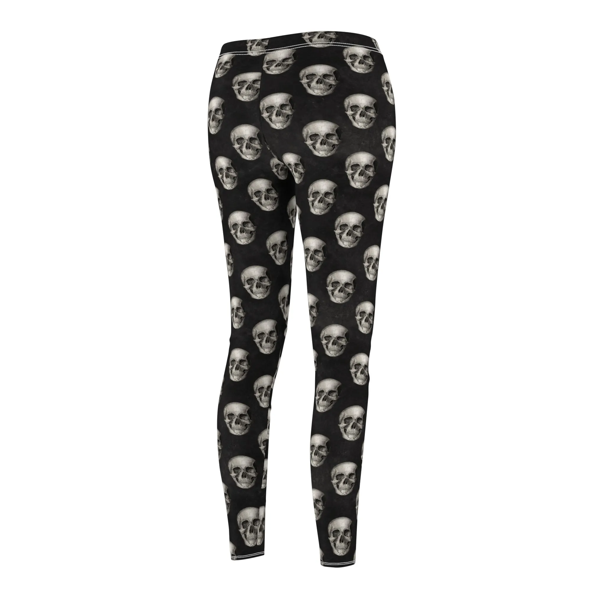 Skull Womens Halloween Leggings Goth Yoga Pants Stretch Pants - Saiko Studio
