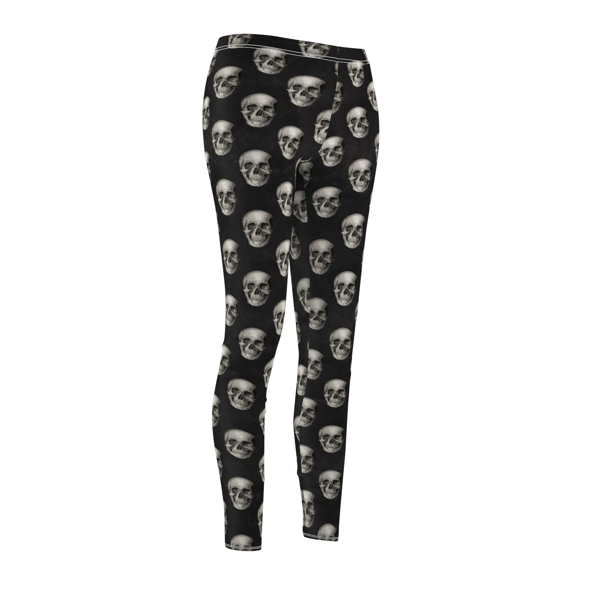 Skull Womens Halloween Leggings Goth Yoga Pants Stretch Pants - Saiko Studio