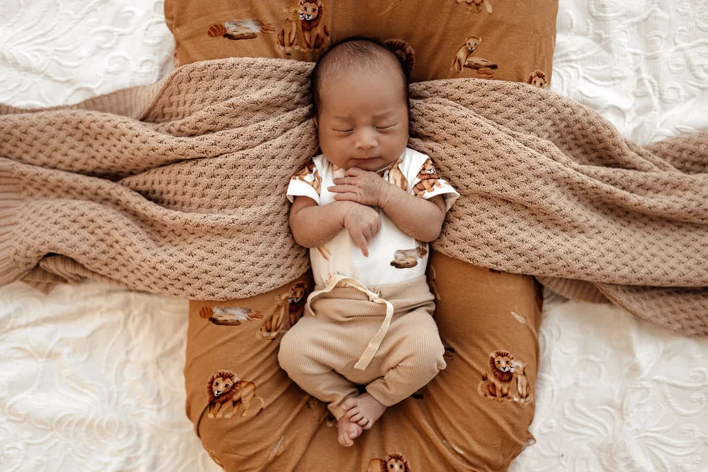 Snuggle Hunny Ribbed Organic Pants - Pebble