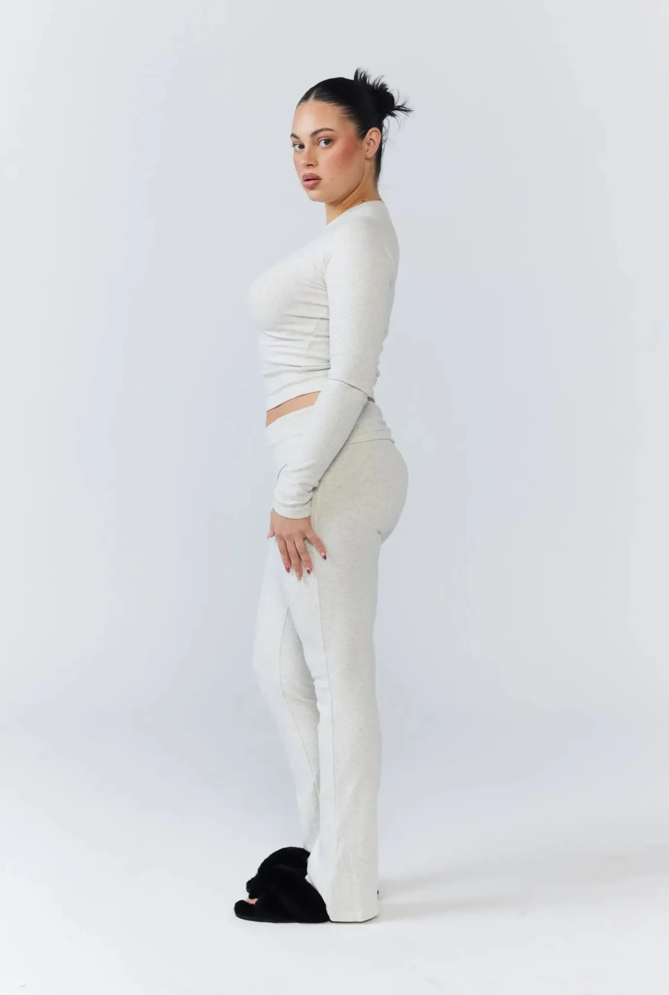 Soft Girl Set - Grey Marle (Long-Sleeve)