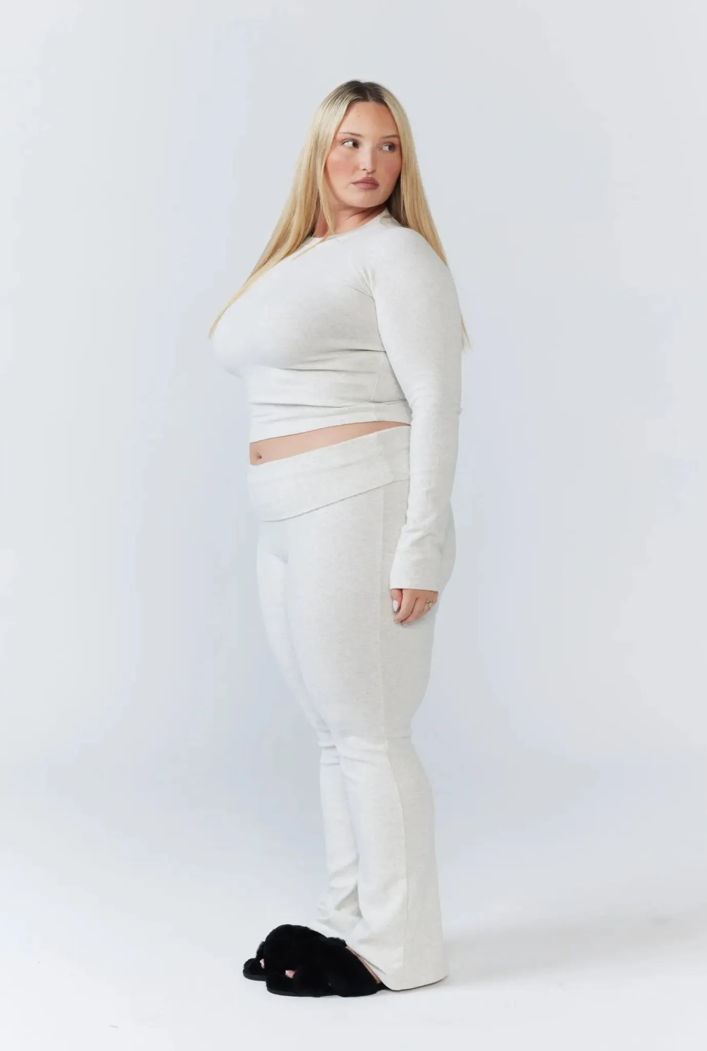 Soft Girl Set - Grey Marle (Long-Sleeve)