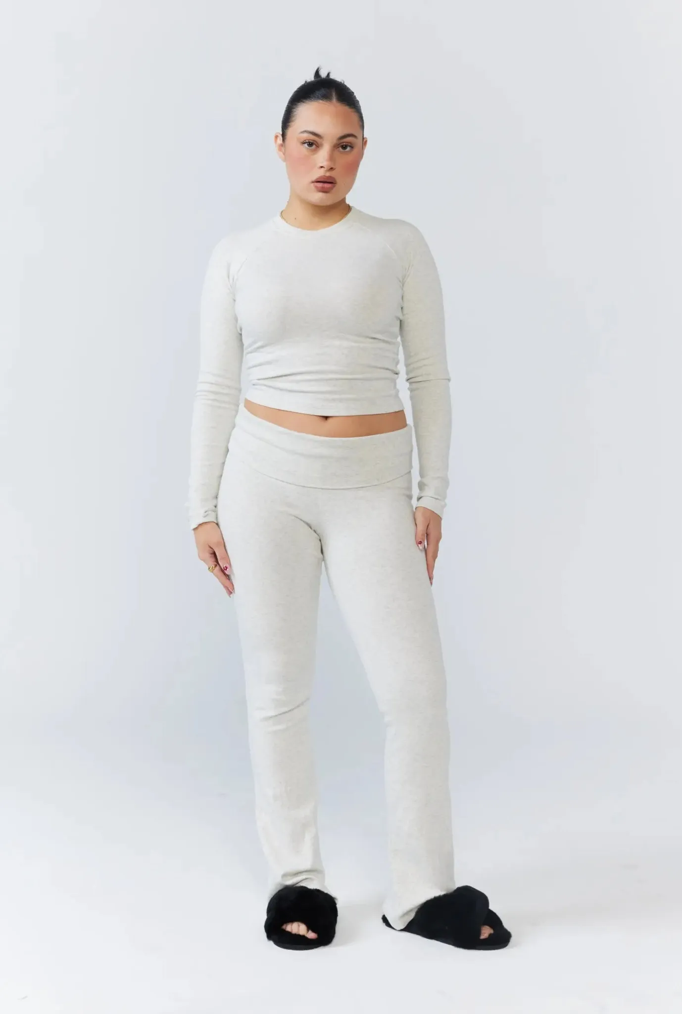 Soft Girl Set - Grey Marle (Long-Sleeve)