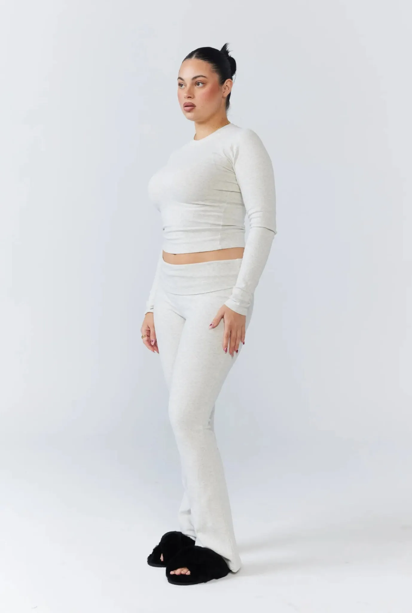 Soft Girl Set - Grey Marle (Long-Sleeve)