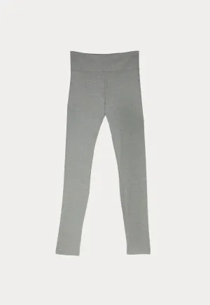 Solid Mid Waist Legging Pants