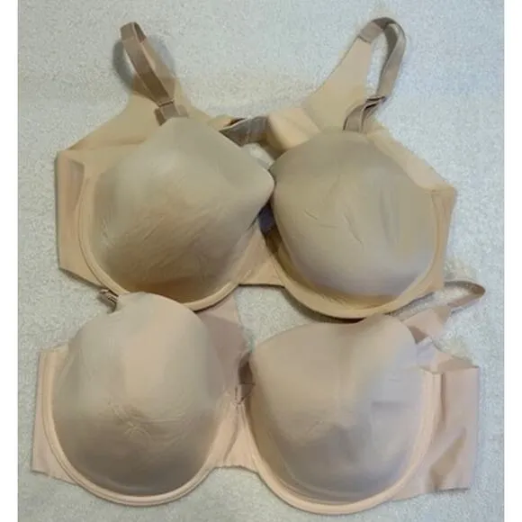 SOMA  Bundle 2 Vanishing 360 Perfect Coverage Bra Underwire T Shirt Seamless 40D