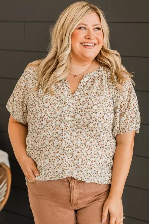 Something To Behold Floral Top- Ivory