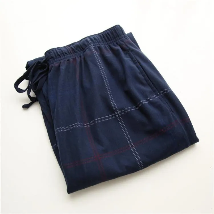 Spring pure cotton comfortable male sleep bottoms simple pyjama lounge home trousers for men plus size 100KG