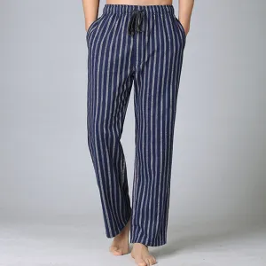 Spring pure cotton comfortable male sleep bottoms simple pyjama lounge home trousers for men plus size 100KG