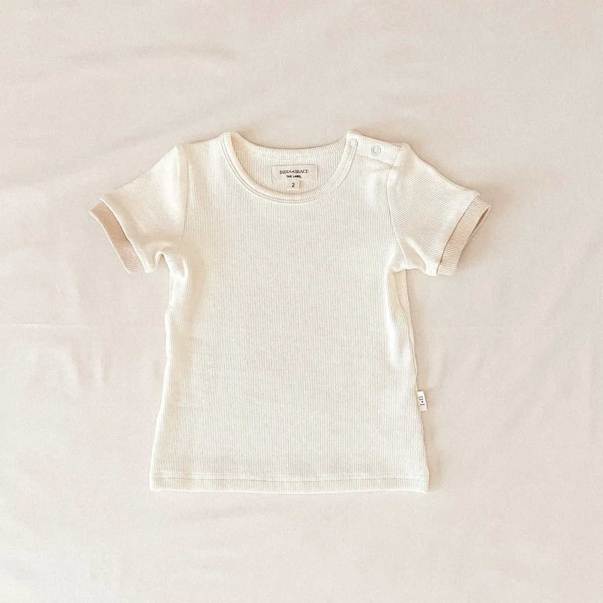 S/Slv Tee - Cream